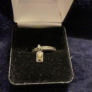 Brighton Dangle Heart & Cross Ring set